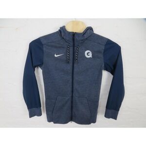Georgetown Hoyas Sweatshirt Mens Small Nike Dir Fit Full Zip Hoodie Blue NCAA